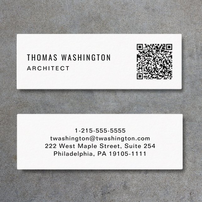 Minimal QR Code Professional Mini Business Card (Capture attention, make connections, and leave a lasting impression with our modern QR business card)
