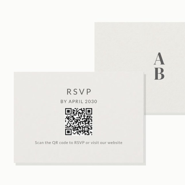 Minimal QR RSVP Wedding Card (Creator Uploaded)