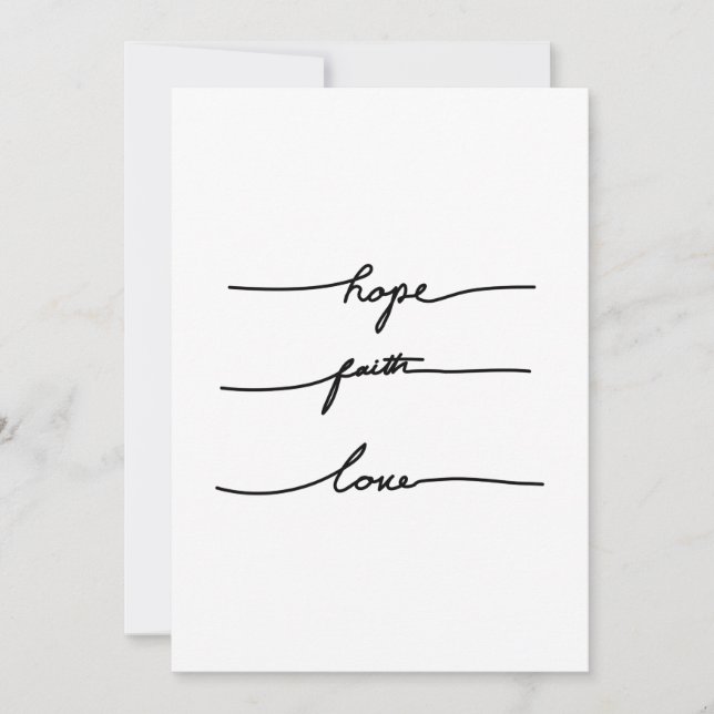 Minimal quote sticker typography, hand drawn  invitation (Front)
