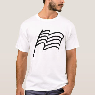 Minimal Racing Flag Sport Waving T-Shirt