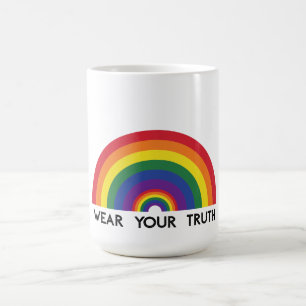 Minimal Rainbow Arch Modern Colourful Statement Coffee Mug