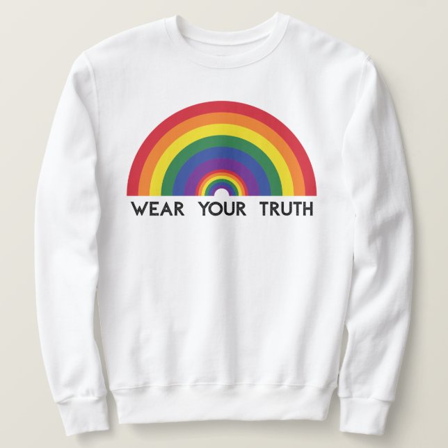 Minimal Rainbow Arch Modern Colourful Statement  Sweatshirt (Design Front)