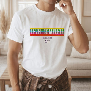 Minimal Rainbow Level Complete Graduation Shirt 