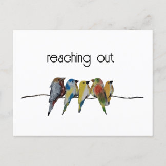 Minimal | Reaching Out | Birds on Wire Postcard