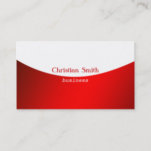 Minimal Red and White Business Card