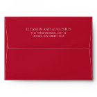 Minimal Red Classic Simple Elegant Wedding