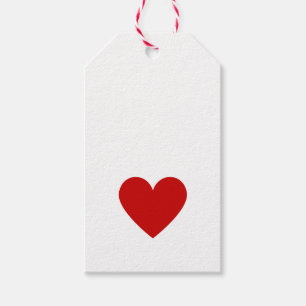Minimal Red Heart Love Simple Modern Valentine Gift Tags