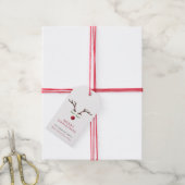 Minimal Reindeer Watercolor Merry Christmas Gift Tags (With Twine)