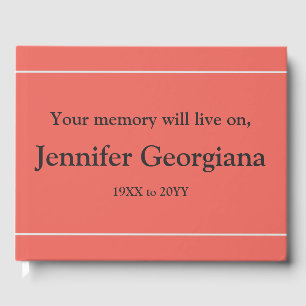 Minimal & Respectable Condolences Guestbook