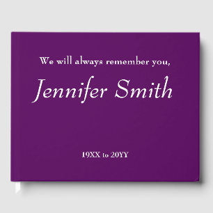 Minimal, Respectable Sympathy Guestbook