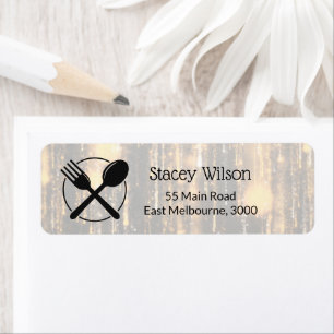 Minimal Restaurant Packaging Label