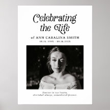 Minimal Retro Funeral Order of Service Sign