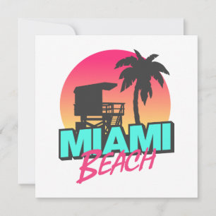 Minimal Retro Miami Beach Lettering