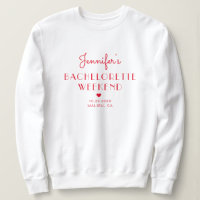 Minimal Retro Red & Pink Personalized Bachelorette