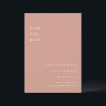 Minimal Retro Typewriter Font Wedding Dusty Rose Save The Date<br><div class="desc">Minimalist Retro Typewriter Typography Wedding Save the Date in Dusty Rose</div>