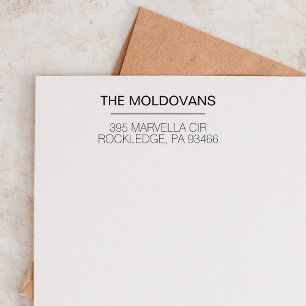 Minimal return address Wedding Save the date Rubber Stamp