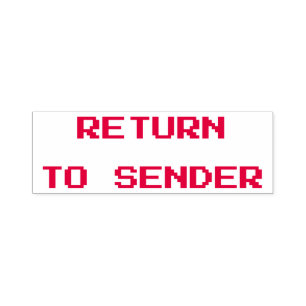 Minimal "RETURN TO SENDER" Rubber Stamp