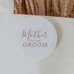 Minimal RoseGold Mother of the Groom Bridal Shower 2 Inch Round Button<br><div class="desc">This minimal rose gold mother of the groom bridal shower button is perfect for a simple wedding shower. The modern romantic design features classic rose gold and white typography paired with a rustic yet elegant calligraphy with vintage hand lettered style. Customizable in any colour. Keep the design simple and elegant,...</div>