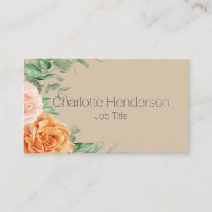 Minimal Roses Business Card