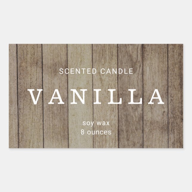 Minimal Rustic Candle Label (Front)