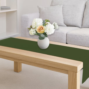 minimal Rustic Dark Green Farmhouse christmas Short Table Runner