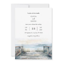 Minimal Rustic Seaside Balcony View Beach Wedding 