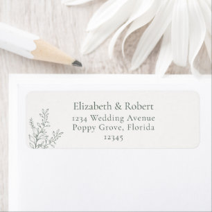 Minimal Sage Green Botanical Address Label