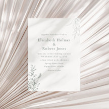 Minimal Sage Green Botanical Wedding