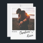 Minimal Save the Date Photo Card<br><div class="desc">Beautiful minimal wedding save the date card with photo and modern calligraphic typography. You can easily change any piece of text and replace the photo. If you want to change fonts,  colours or any other design element,  please click to "Customize futher".</div>