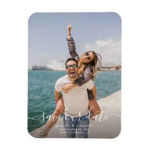 Minimal Save the Date Photo Magnet