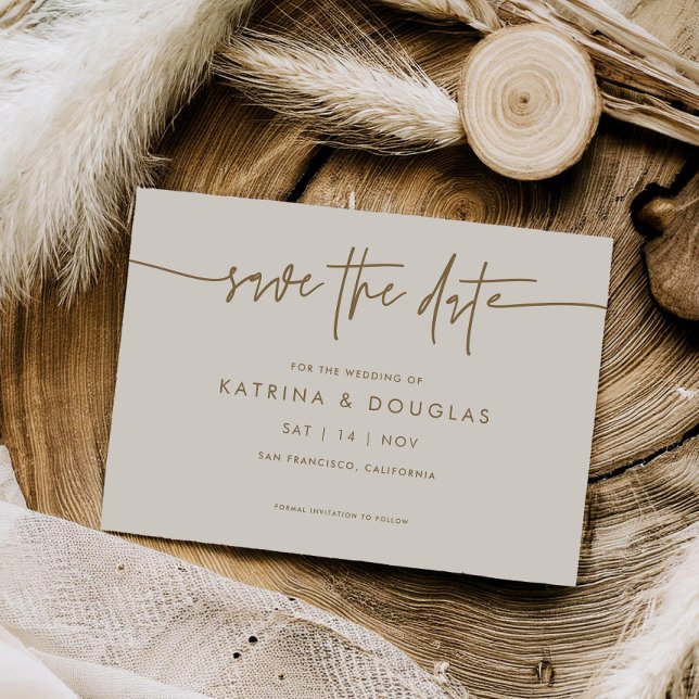Minimal Save The Date Wedding Announcement Card (Creator Uploaded)