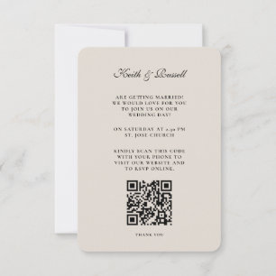 Minimal Save the Date Wedding Sand Invitation