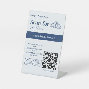 Minimal Scan for Menu QR Code Sign   Digital Menu 