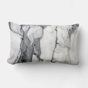minimal scandinavian modern chic grey white marble lumbar pillow