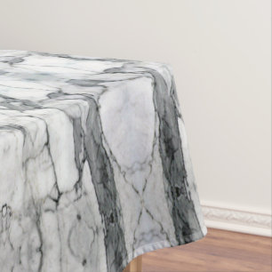 minimal scandinavian modern chic grey white marble tablecloth