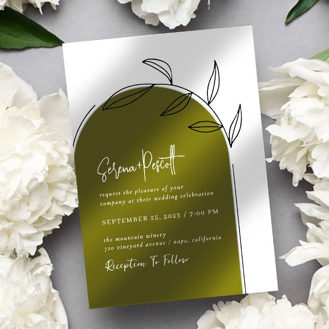 Minimal Script Arch Wedding Invitation (Creator Uploaded)