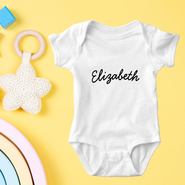 Minimal Script Custom Name Baby Bodysuit (Creator Uploaded)