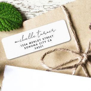 Minimal Script Modern Return Address 