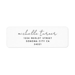 Minimal Script Modern Return Address 