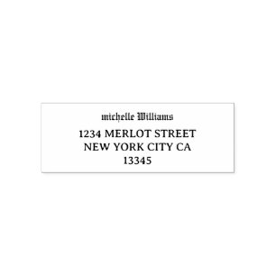 Minimal Script Modern Return Address Self-inking S Self-inking Stamp