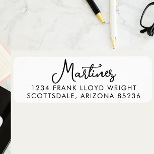 Minimal Script Modern Typography Return Address