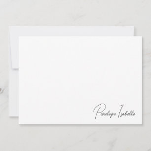 Minimal Script Monogram  Card