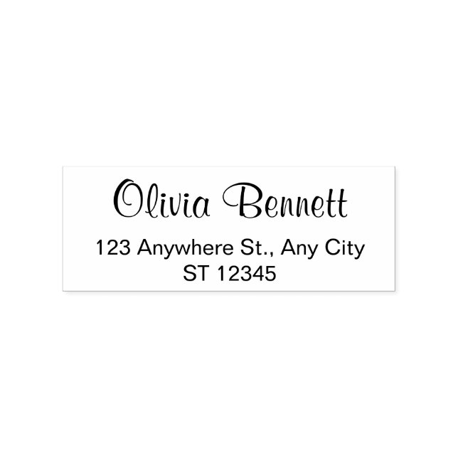 Minimal Script Personal Address Stamp (Imprint)