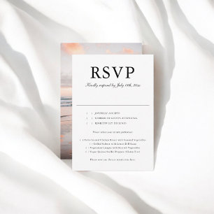 Minimal Script Photo Wedding RSVP