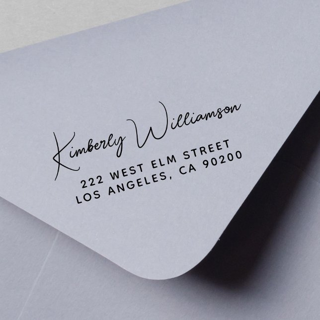 Minimal Script Return Address Self-inking Stamp (Creator Uploaded)