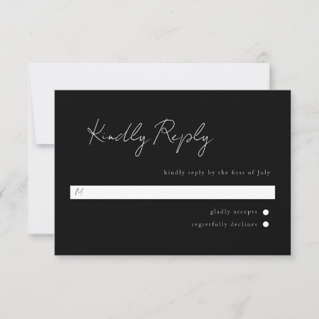 Minimal Script Rsvp (Front)