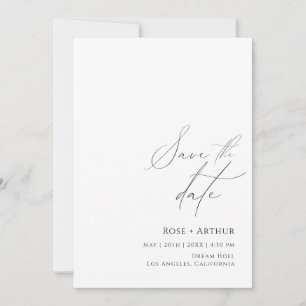 Minimal Script Save The Date Invitation