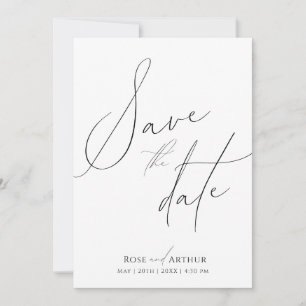 Minimal Script Save The Date Invitation