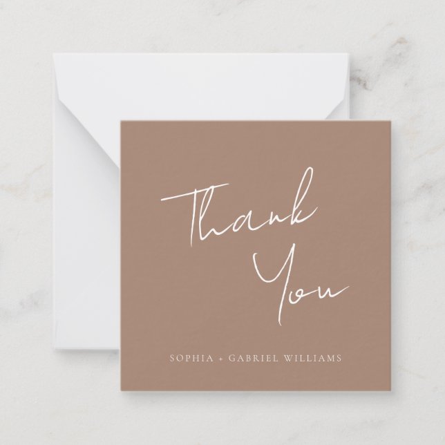 Minimal Script Thank You Card (Front)