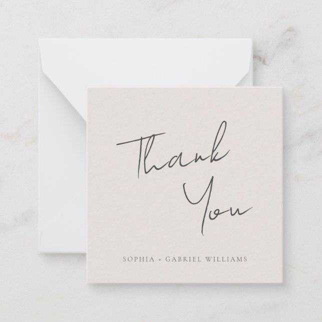 Minimal Script Thank You Card (Front)